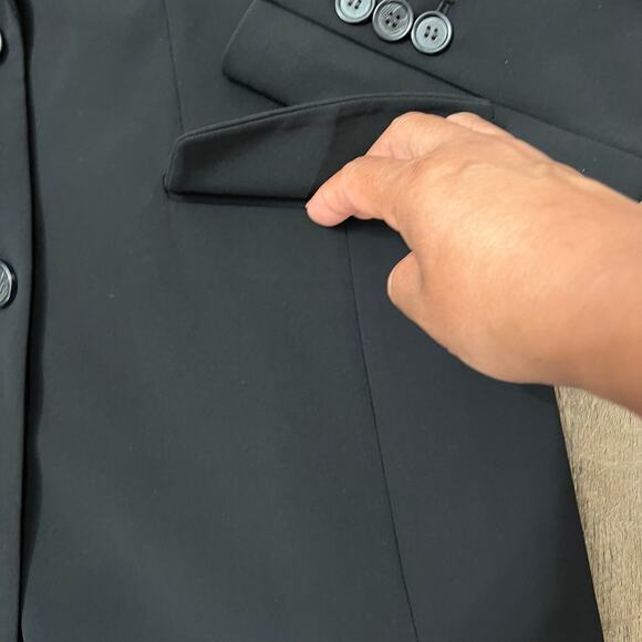 NWT Talbots Women's Black Easy Travel Double Breasted Blazer Jacket Size 2 - Picture 9 of 12